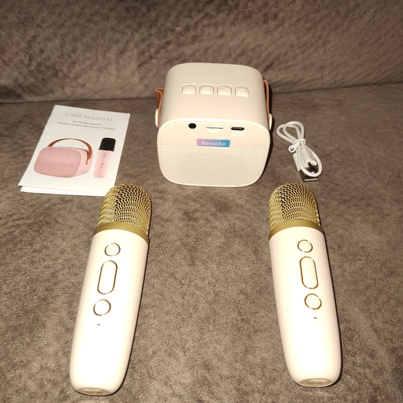 IROO Wireless Mini Bluetooth Karaoke Machine with 2 Microphones - Picture 1 of 5